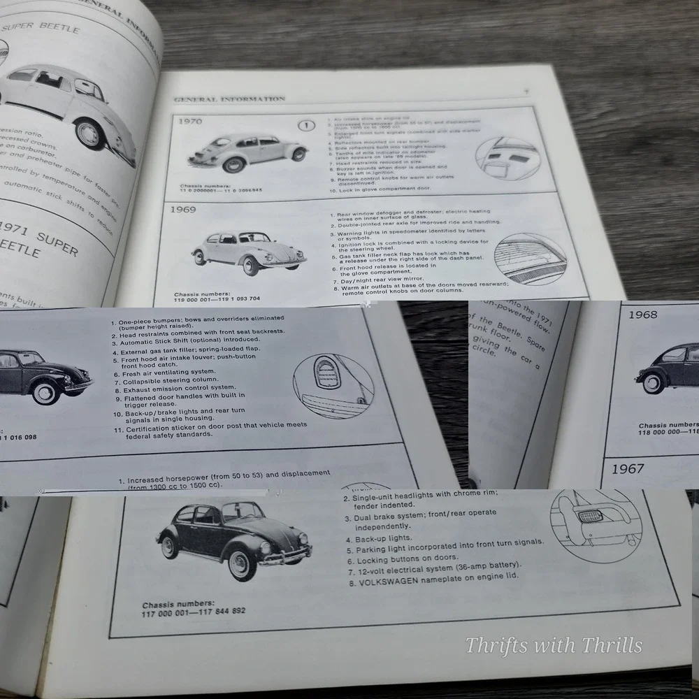 Vintage Clymer Volkswagen Beetle Service Repair‎ Handbook - 1961-1972